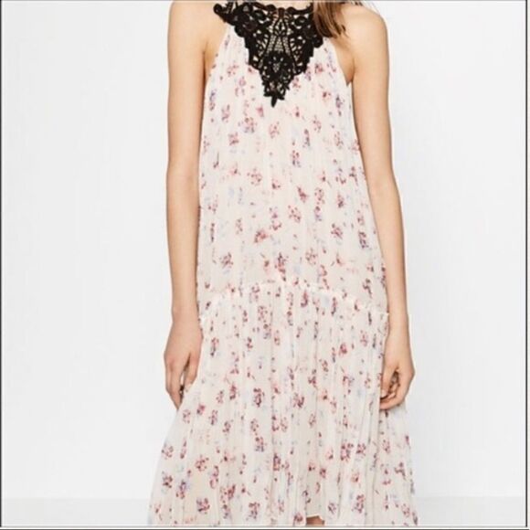 ZARA Floral Crochet Midi Maxi Dress - Picture 1 of 8